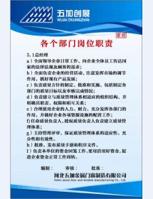 各個(gè)部門崗位職責(zé)