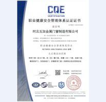 職業健康安全管理體系認證證書2025年-2028年中文版